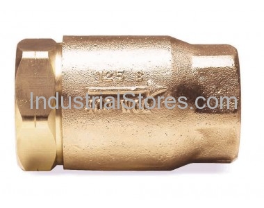 Conbraco 61-100-01 Bronze Ball Cone Check Valve 3" Straight-through Flow 1/2psi Opening Pressure 125psig Steam Rating at 350F maximum