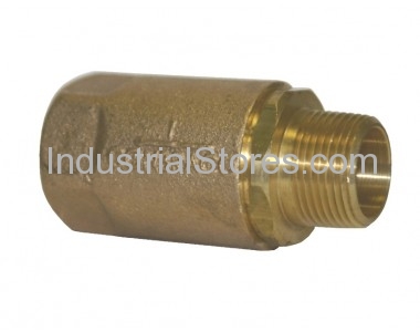 Conbraco 61-204-01 Bronze Ball Cone Check Valve 3/4" Straight-through Flow 1/2psi Opening Pressure 125psig Steam Rating at 350F maximum